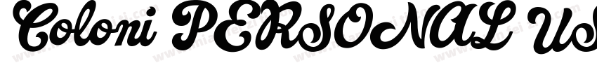 Coloni PERSONAL USE ONLY字体转换